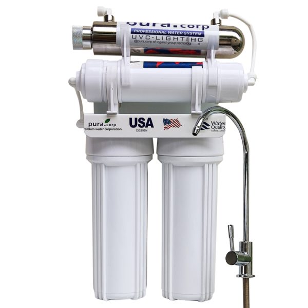 Purificador de agua 4 etapas puracorp con luz uv